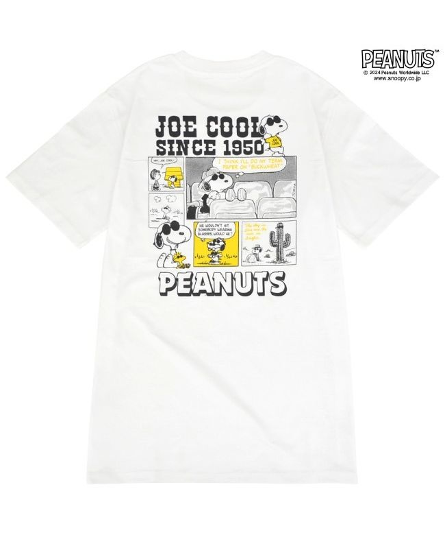 ピーナッツ PEANUTS スヌーピー Tシャツ 半袖 バック プリント