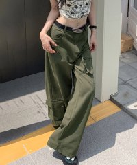 miniministore/ミニミニストア miniministore ワイドカーゴパンツ ハイウエスト 韓国風/506211070