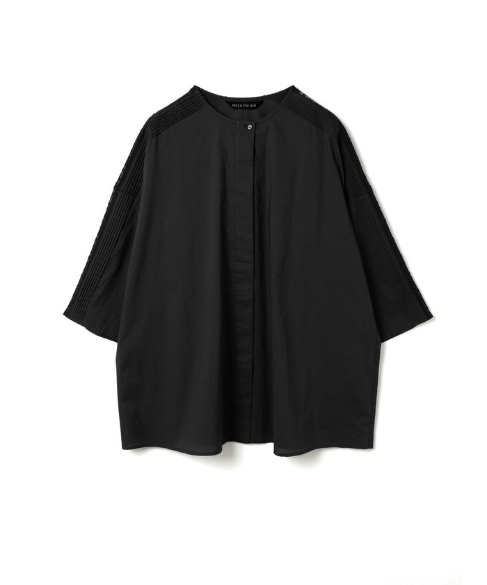 セール】mizuiro ind ピンタッククルーネックチュニック