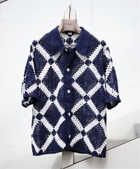 EDIFICE/LA BOUCLE (ラブークル) hand crochet ニット シャツ/506211546