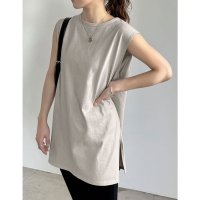 Re:EDIT/リエディ Re:EDIT コットンフレンチスリーブチュニックTシャツ/506097578