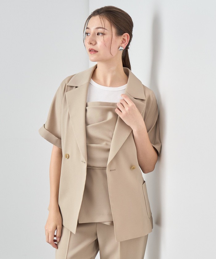 新作からSALEアイテム等お得な商品満載 専用です】ANAYI キュプラツイルシャツカラーブラウス（シャツ シャツ/ブラウス(長袖/七分)