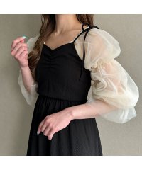 JUNOAH/ジュノア JUNOAH バックオープンフレアキャミワンピース/506225257