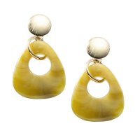 cream dot/クリームドット Cream dot. 大人色マーブル模様が存在感を放つ大振りピアス/506225292