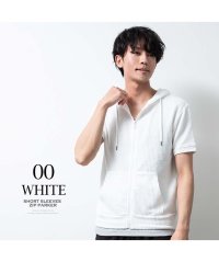  GENELESS/ジェネレス GENELESS パーカー メンズ 半袖 ジップパーカー パーカ シンプル 半袖パーカー ストライプ ジップアップ 夏 シアサッカー 黒 アウター /506226177