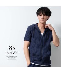  GENELESS/ジェネレス GENELESS パーカー メンズ 半袖 ジップパーカー パーカ シンプル 半袖パーカー ストライプ ジップアップ 夏 シアサッカー 黒 アウター /506226177