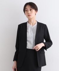 INDIVI/インディヴィ INDIVI 【定番スーツ／ウール混】無地ノーカラージャケット/506226279