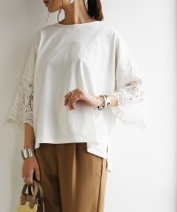 and it_/アンドイット and it_ レーススリーブカットソー カットソー レディース 春夏 半袖 トップス Tシャツ ティーシャツ tシャツ レース 涼感 大人可愛い/505386946