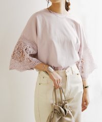 and it_/アンドイット and it_ レーススリーブカットソー カットソー レディース 春夏 半袖 トップス Tシャツ ティーシャツ tシャツ レース 涼感 大人可愛い/505386946