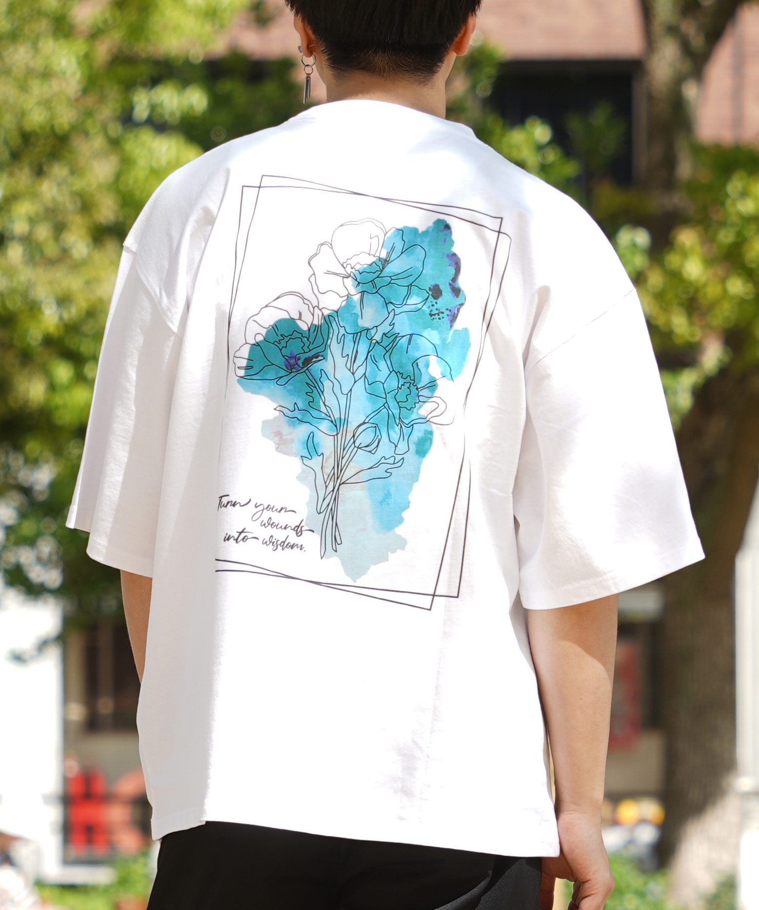 tシャツ ブラックウォッシュレタリングTシャツ レディース alexander wang - 【ラスト1点】SHORT SLEEVE TEE WITH STATUE