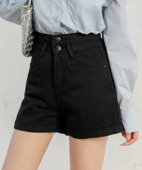 TeddyShop/テディショップ Teddyshop レディース ハイウエストロールアップでブルボタンショートデニムパンツ/506246513