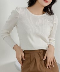 TeddyShop/テディショップ Teddyshop レディース 長袖パワショルきれいめリブニットトップス/506246753