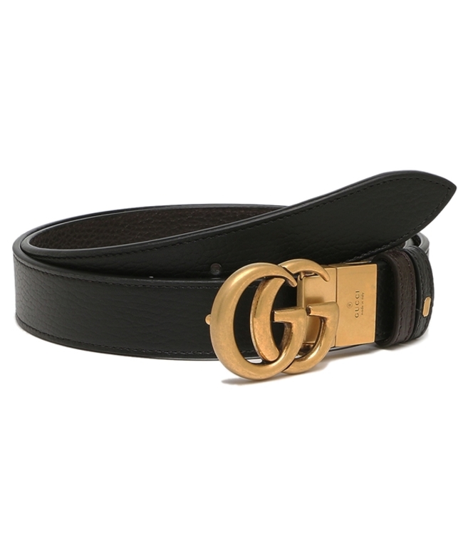 送料無料◆2025新品  GUCCI グッチ ベルト GUCCI メンズ ブラウン ブラック ダブルG 小物