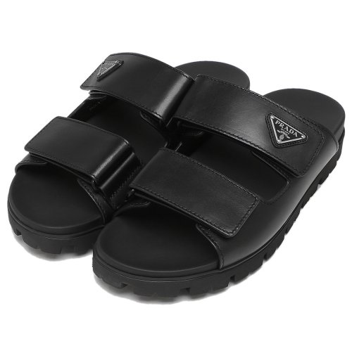 プラダ PRADA サンダル ミュール レザーストラップサンダル 