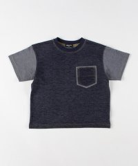 COMME CA ISM KIDS/デニム調ジャージー ポケット付きTシャツ/506214632