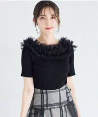 tocco closet/トッコクローゼット tocco closet チュールフリルリブニットプルオーバー/506219072