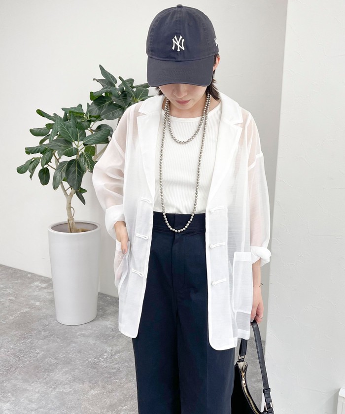 セール 40%OFF】チャイナ釦シアージャケット(506226616