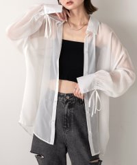 ad thie/アドティエ ad thie 【2024SS新作】リボンデザイン オーバーシアーシャツ/506256068