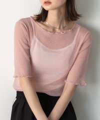 ad thie/アドティエ ad thie 【2024SS新作】メローデザイン ラメシアートップス/506256074
