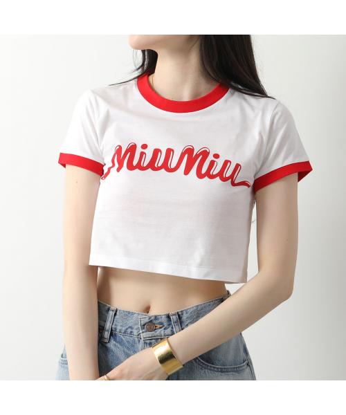 ミュウミュウ Miu Miu MIUMIU Tシャツ MJN520 14ES 半袖 ロゴT ミュウミュウ Miu Miu MIUMIU Tシャツ MJN520 14ES 半袖 ロゴT