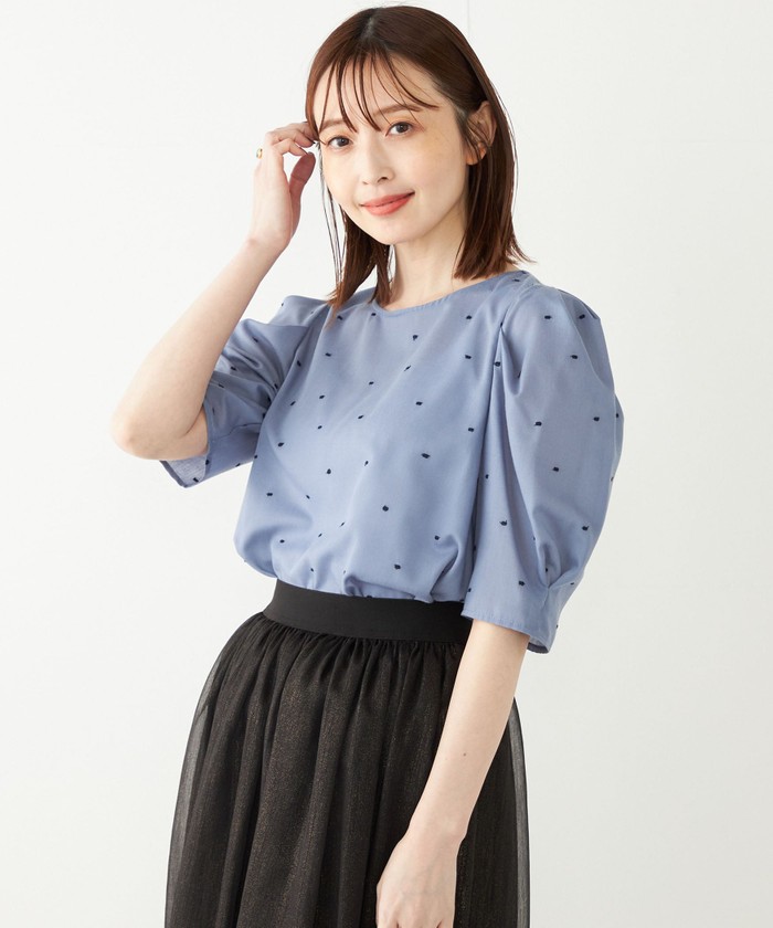 美品]】 パラスパレス ☆ドットエンブロイダリー ブラウス ノー