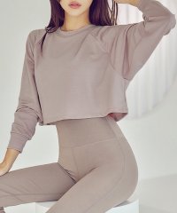 TeddyShop/テディショップ Teddyshop レディース 長袖クロップド丈プルオーバーヨガトップス/506256959