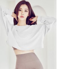 TeddyShop/テディショップ Teddyshop レディース 長袖クロップド丈プルオーバーヨガトップス/506256959
