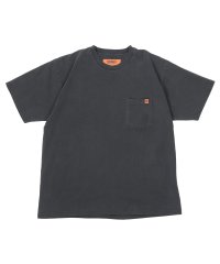 UNIVERSAL OVERALL/ユニバーサルオーバーオール UNIVERSAL OVERALL Tシャツ 半袖 ポケット メンズ 無地 POCKET S/S PIGMENT D チャコール ベ/506257070