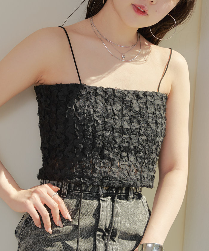 クーポン】【セール 61%OFF】【Chico】パット付きレースベア