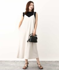 MK MICHEL KLEIN/ヴィンテージツイルVネックキャミワンピース/洗える/506262110