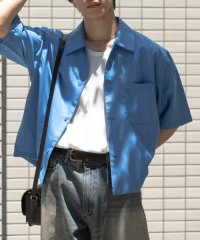 SENSE OF PLACE by URBAN RESEARCH/『イージーケア/セットアップ対応/ユニセックス』リネンライクボクシーシャツ(5分袖)/506266501