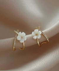 shoppinggo/ショッピングゴー shoppinggo ピアス 花 スタッドピアス キラキラパーティー プレゼント オフィス イヤリング レディースアクセサリー/506272217
