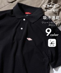BALL/ボール BALL 【BALL / ボール】54501NT T/C鹿の子 ワッペン付き ポロシャツ 半袖 トップス ロゴ 吸汗 速乾 スポーツ ゴルフ/506067079