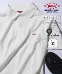 BALL/ボール BALL 【BALL / ボール】54501NT T/C鹿の子 ワッペン付き ポロシャツ 半袖 トップス ロゴ 吸汗 速乾 スポーツ ゴルフ/506067079