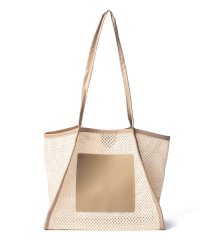 STYLEBLOCK/スタイルブロック STYLEBLOCK レザー調ポケット付きストロートートバッグ/506203176