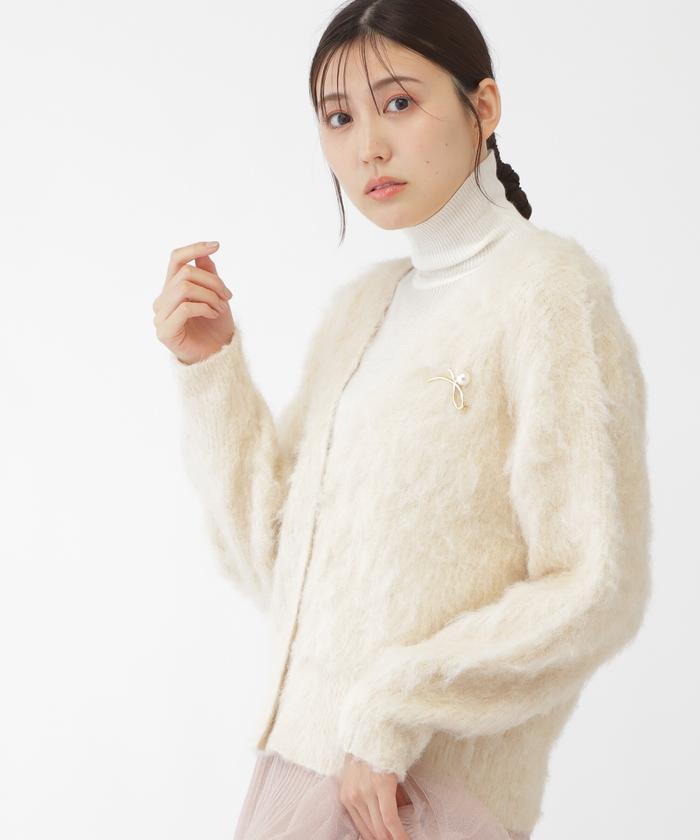 ブローチ付きエアリーニット セール55%OFF】ブローチ付きエアリーニット(506269707) | ジル