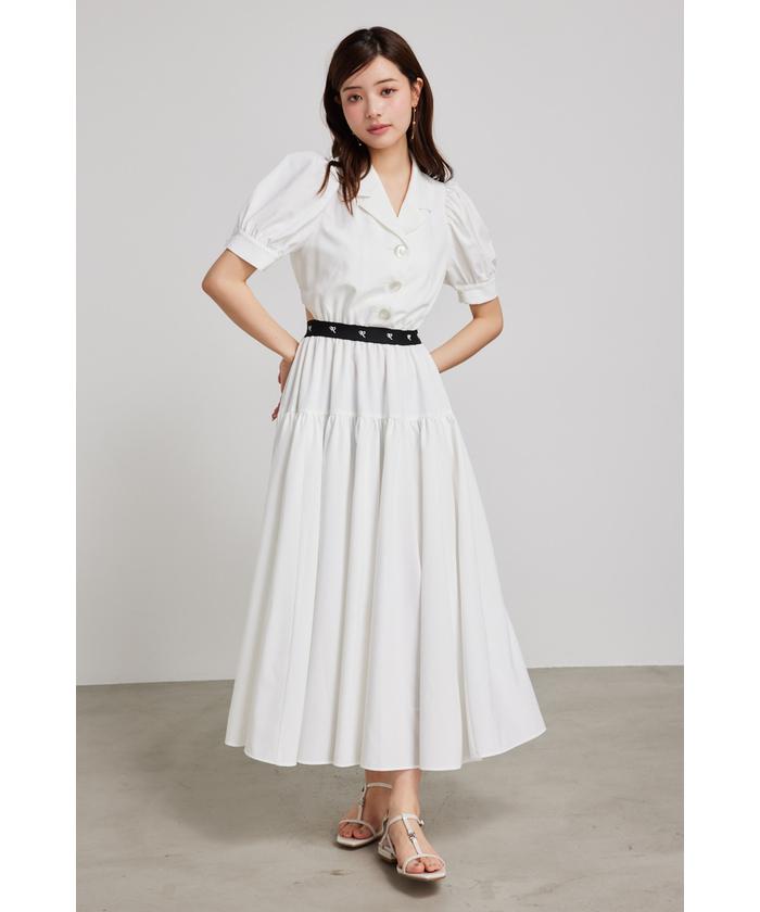 rienda バックオープンロゴベルトOP