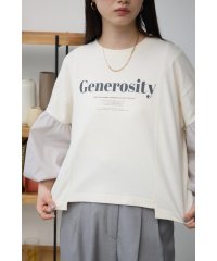 AZUL by moussy/ボリュームスリーブドッキングTシャツ/506277298