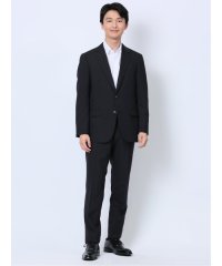 TAKA-Q/タカキュー TAKA－Q ウール混 スリムフィット 2ボタン2ピーススーツ シャドーストライプ紺 メンズ セットアップ ジャケット ビジネス カジュアル 通勤 /506280681