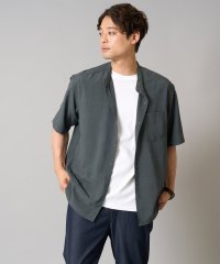 a.v.v (MEN)/【接触冷感】バンドカラーシャツ 5分袖（セットアップ可）リライトシリーズ3/506091446