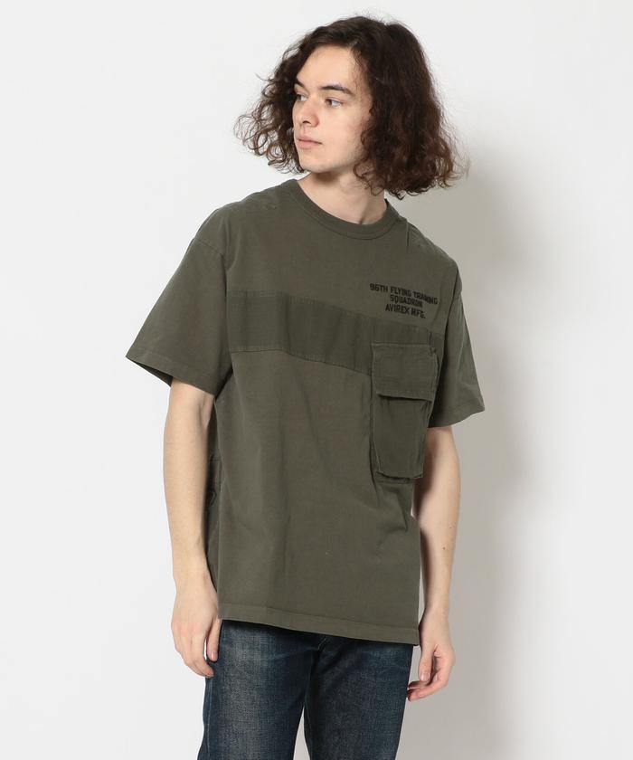 フェードウォッシュ ミリタリーポケットTシャツ/FADE WASH T
