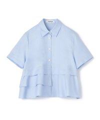 CABaN /CABaN タイプライターダブルクロス アシンメトリックフリルシャツ/506292842