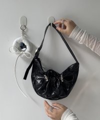 shopnikoniko/ショップニコニコ ShopNikoNiko メタリック ドローコード ハーフムーンバッグ ma 【即納】 ワンハンドル ハンドバッグ ミニ 三日月 ホーボー 肩/505811994