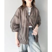 Classical Elf/クラシカルエルフ Classical Elf 今っぽいこなれ感を叶える。チュール×シフォンレイヤードシアーブルゾン/506052892