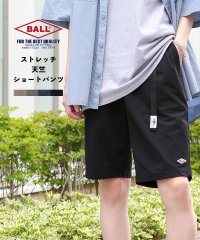 BALL/ボール BALL 【BALL / ボール】54502NT ストレッチ天竺 クライミングパンツ ハーフパンツ ショートパンツ 半パン ロゴ刺繍/506067081