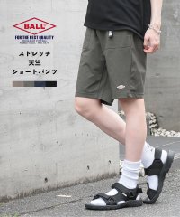 BALL/ボール BALL 【BALL / ボール】54502NT ストレッチ天竺 クライミングパンツ ハーフパンツ ショートパンツ 半パン ロゴ刺繍/506067081