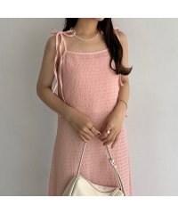 callautia/カラウティア callautia callautia 肩リボンカットジャガードキャミワンピース/506298782