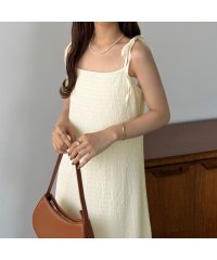 callautia/カラウティア callautia callautia 肩リボンカットジャガードキャミワンピース/506298782