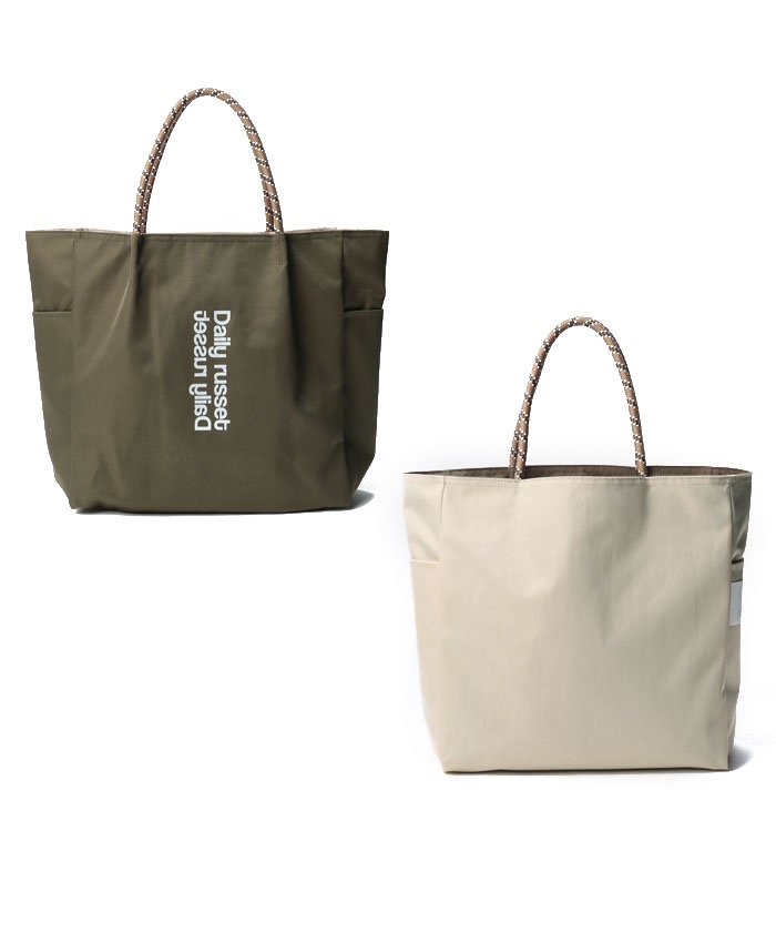 【美品】Daily russet トートバッグ リバーシブル デニム ブラック黒 デイリー ラシット Daily russet 【デイリーラシット】デニム