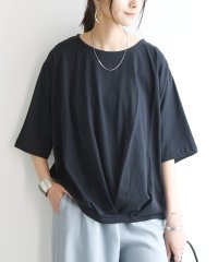 and it_/アンドイット and it_ マーセライズフロントタックユルプルオーバー カットソー レディース 春夏 トップス 半袖 五分袖 5分袖 二の腕カバー シンプル /506293554